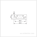 D-SUB 9 PIN 45 grados conector femenino